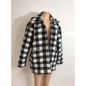 Lee Vintage Plaid Fleece Coat Teddy Jacket Womens Large